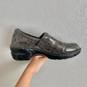 B.o.c Clogs Womens Size 9 / 40.5 Born Peggy Croc Embossed Vegan Leather Comfort